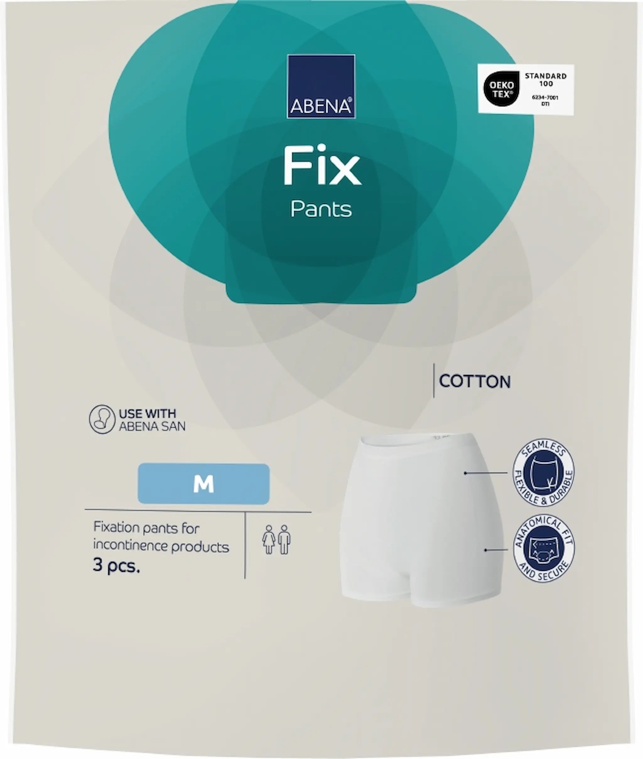 Abena - Sous-vêtements de maintien en coton - Fix Pants - 3 pièces T.M