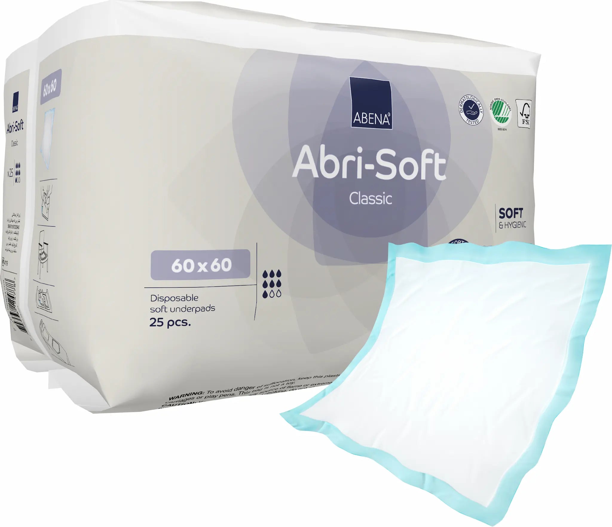 Alèses Jetables 60x60 cm – Abena-Frantex – Abri-Soft – Paquet de 25