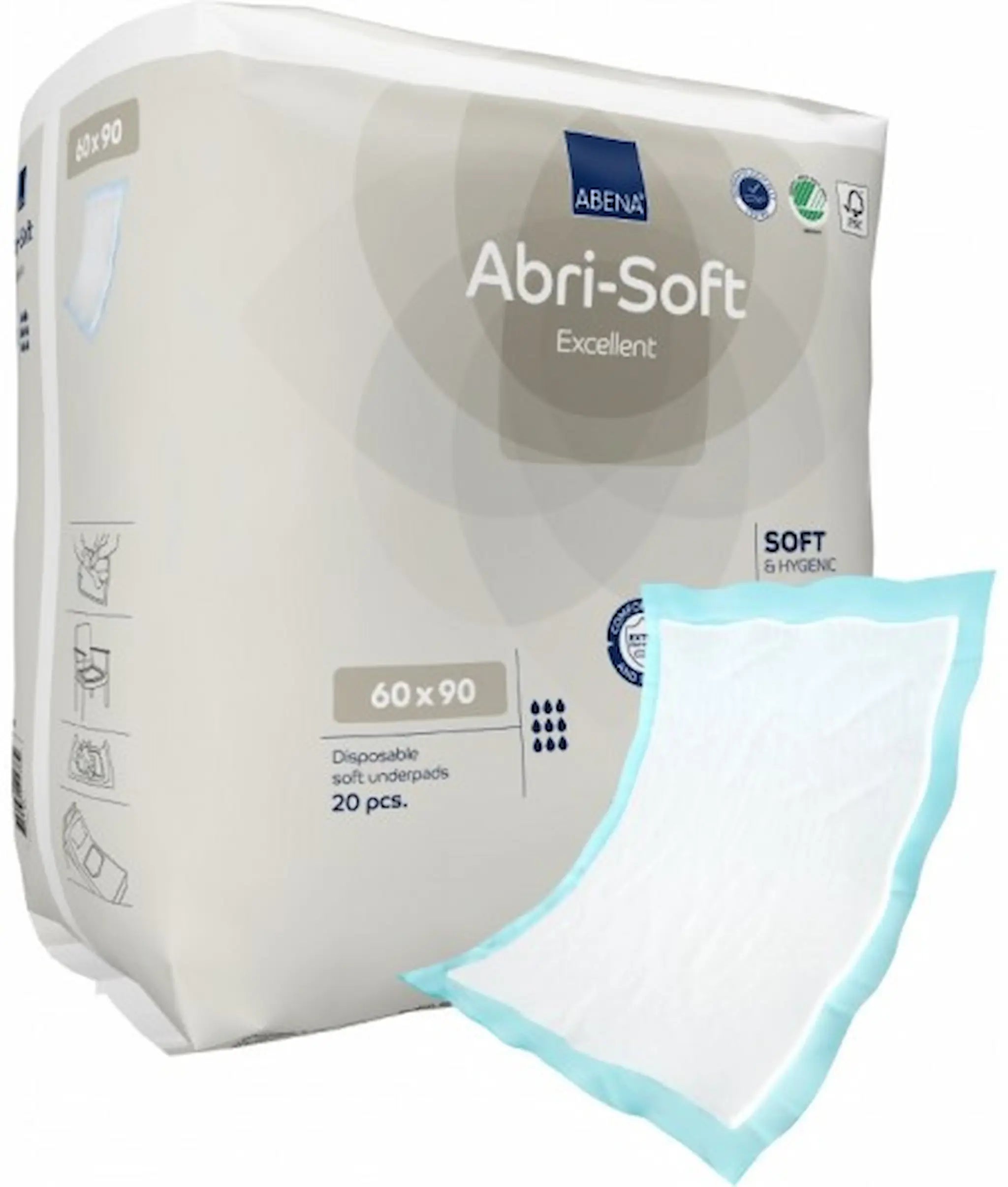 Alèses Jetables 60x90 cm – Abena-Frantex – Abri-Soft Exellent – Paquet de 20