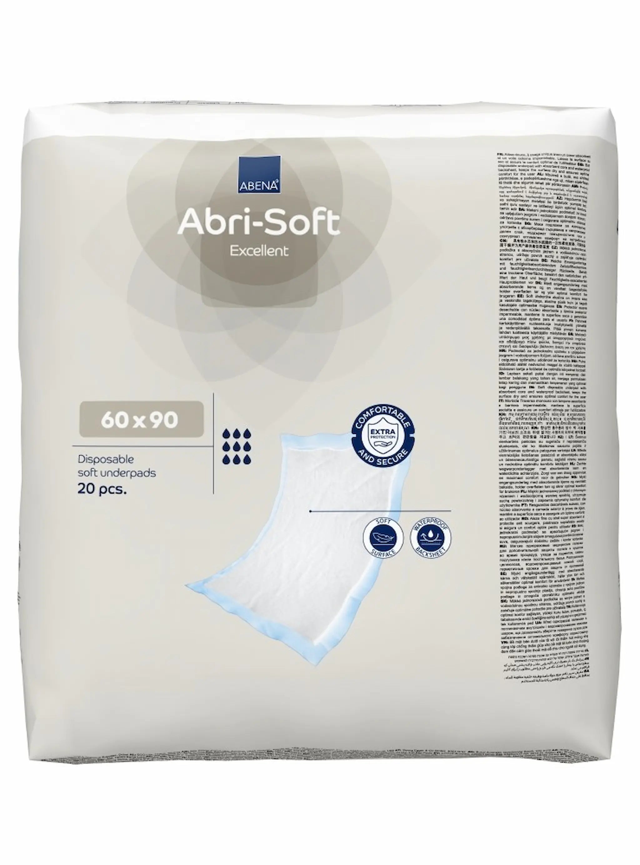 Alèses Jetables 60x90 cm – Abena-Frantex – Abri-Soft Exellent – Paquet de 20
