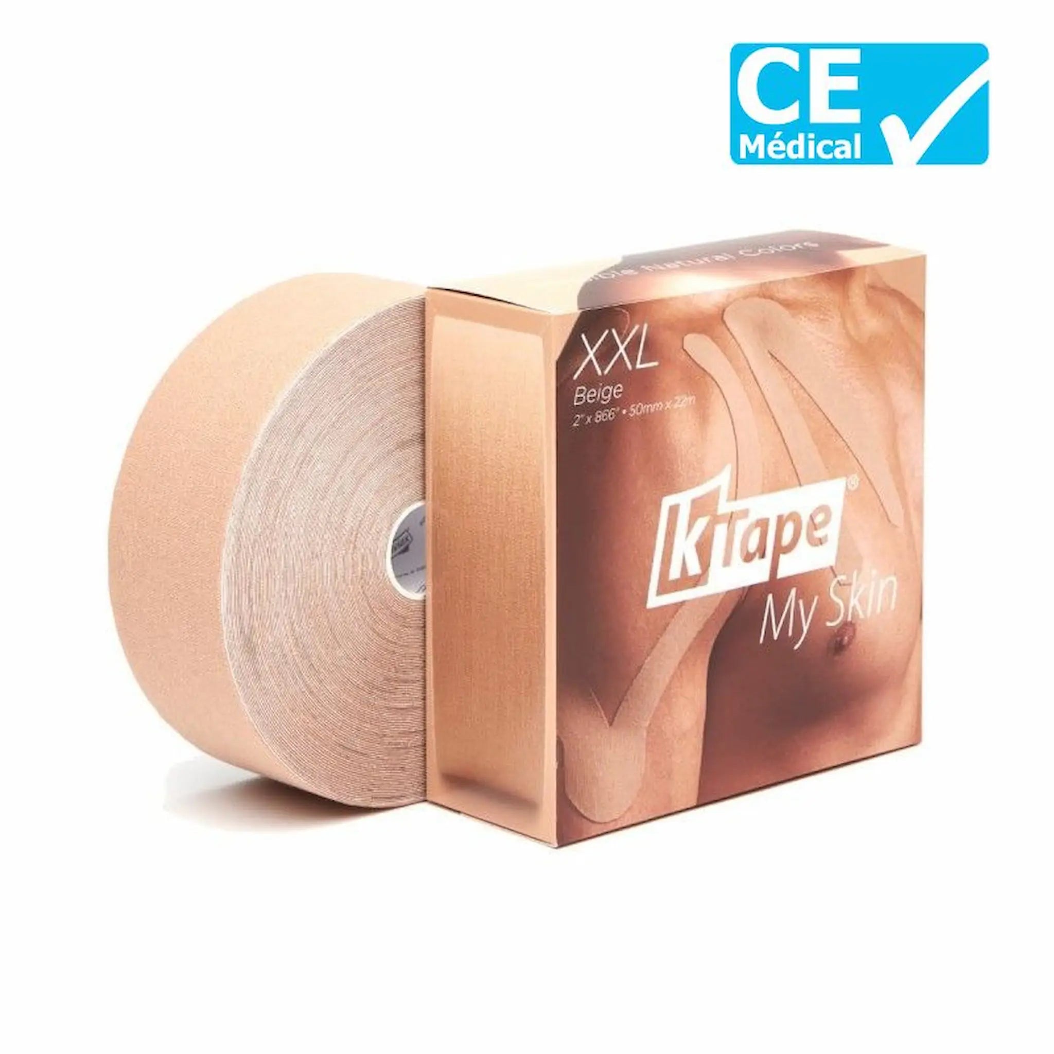 Bande de Taping K-Tape® – 5 cm x 22 m – Couleur Beige