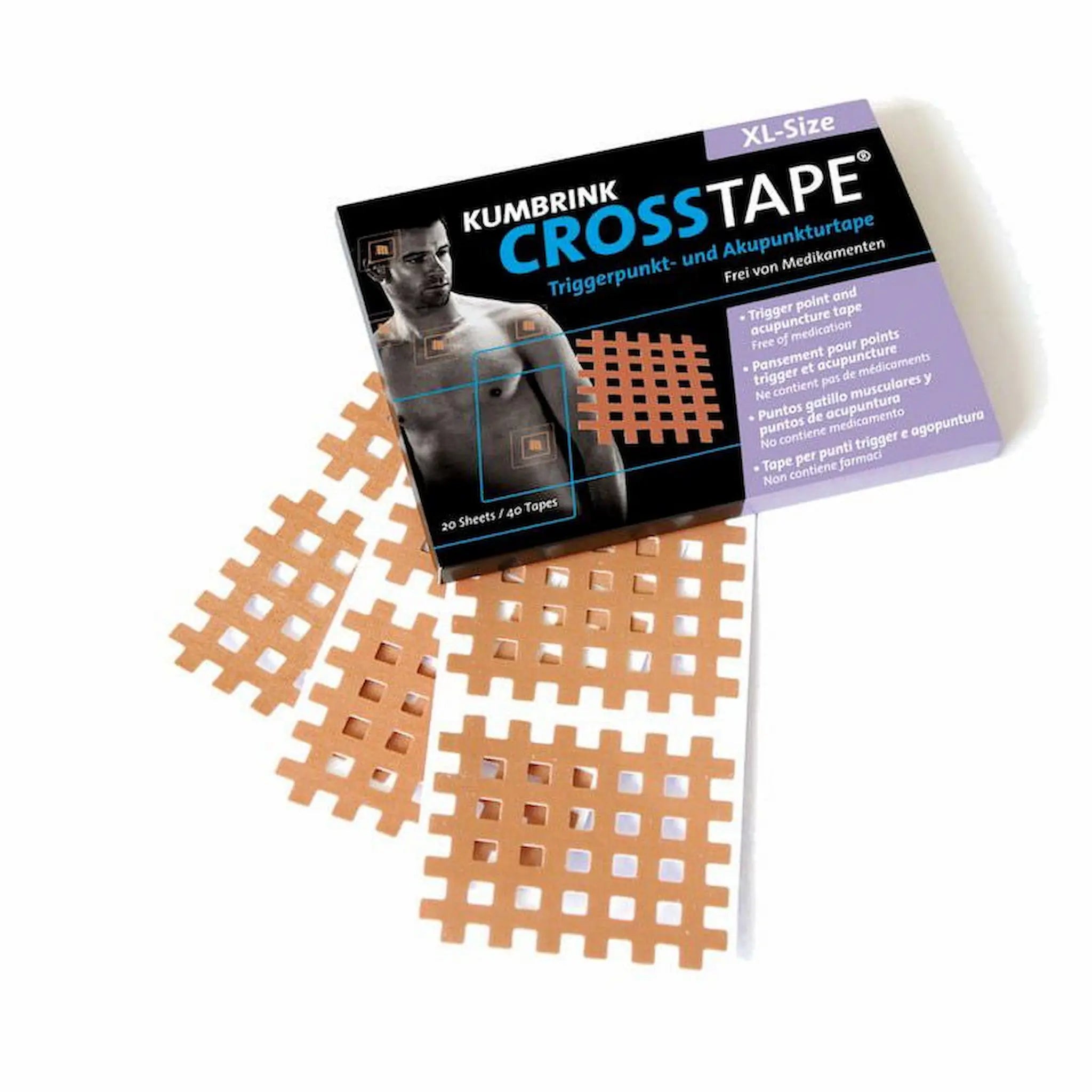 Pansements CrossTape® – SISSEL - Lot de 2x20 feuilles - Taille XL