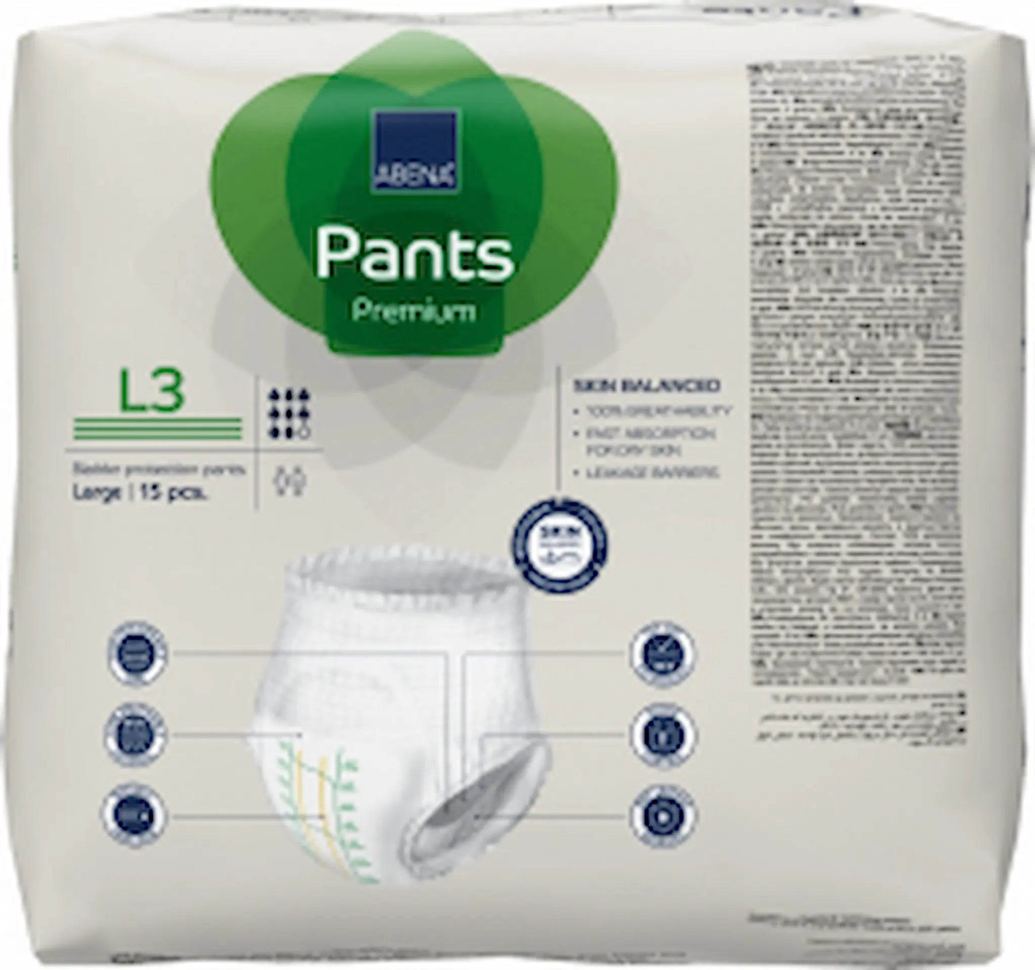 Culottes Absorbantes Pants L3 Premium – Abena-Frantex – Large – Blanc