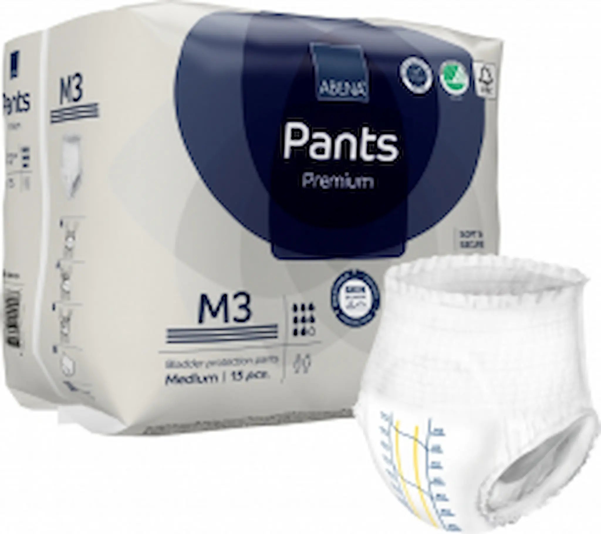 Culottes Absorbantes Pants M3 Premium – Abena-Frantex – Medium – Blanc