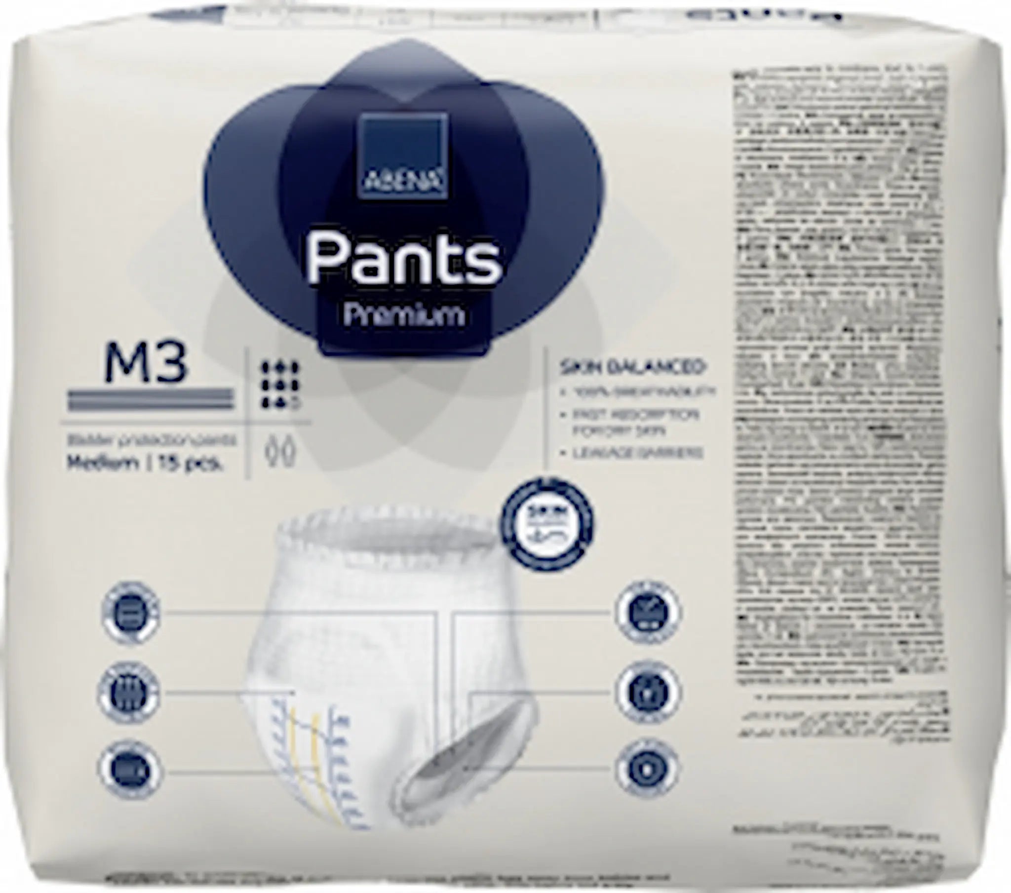 Culottes Absorbantes Pants M3 Premium – Abena-Frantex – Medium – Blanc