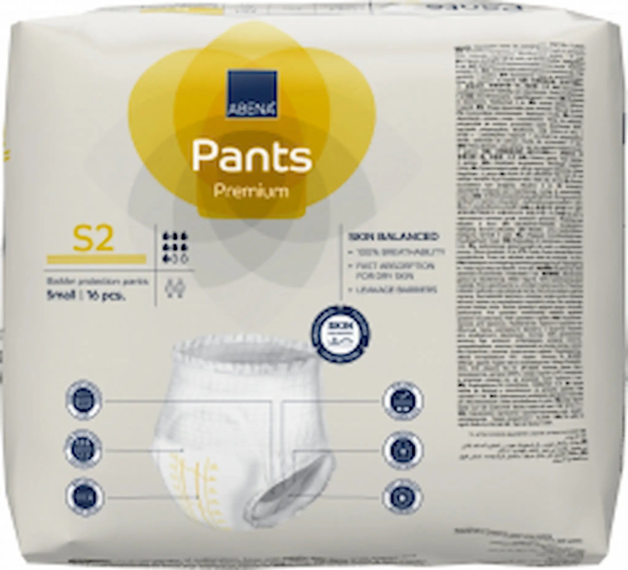 Culottes Absorbantes Pants S2 Premium – Abena-Frantex – Small – Blanc