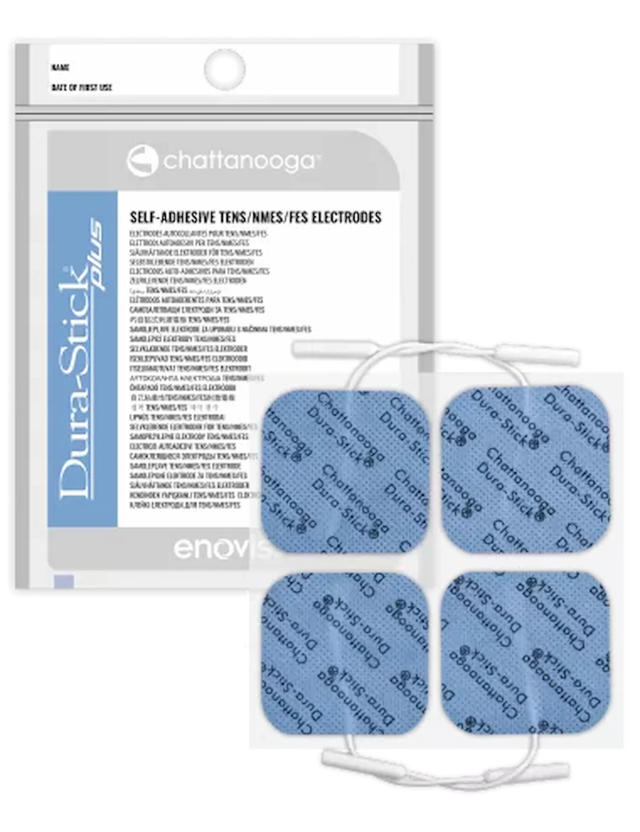 Electrodes à fil - Dura-Stick® plus - 50 x 50 mm carrées - sachet de 4