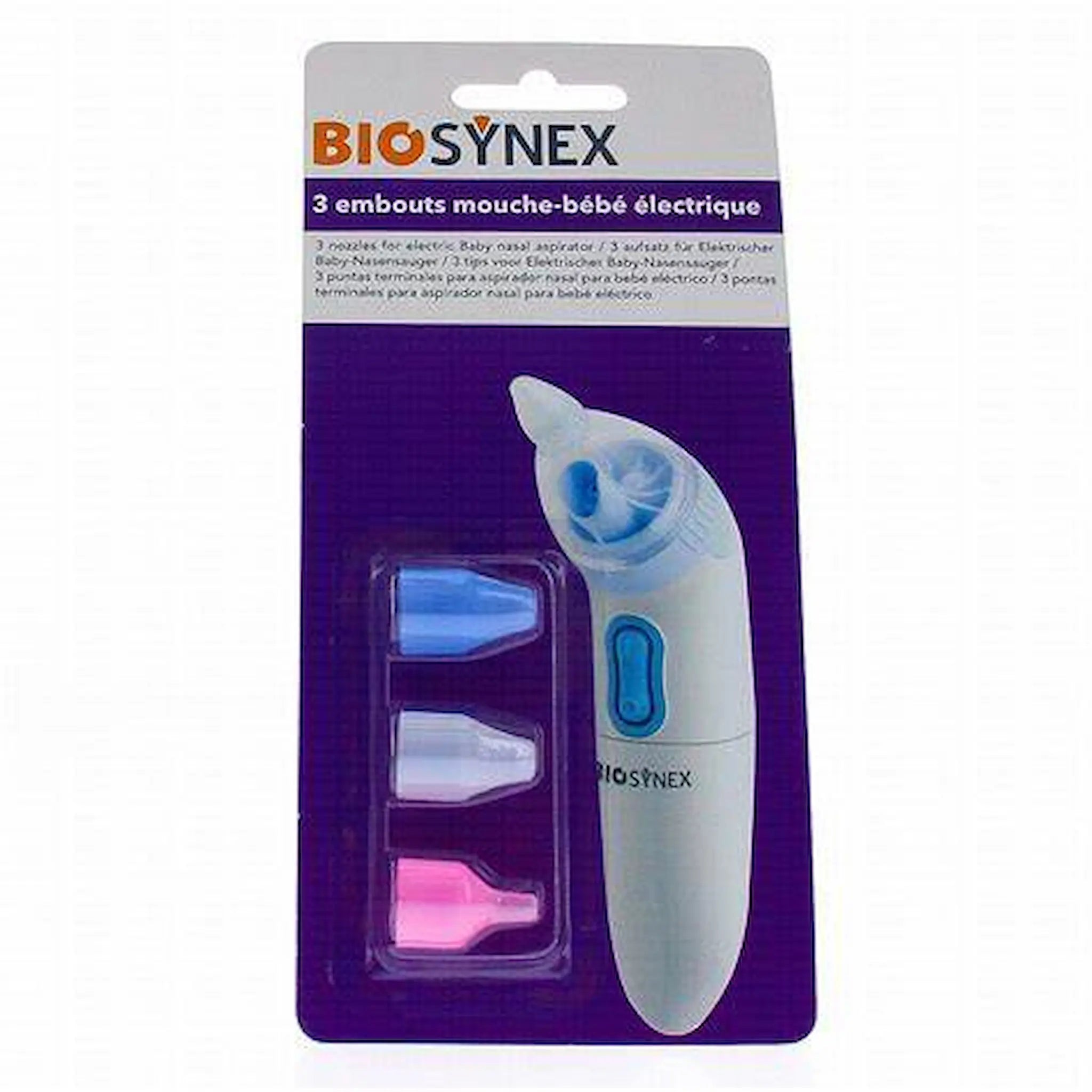 Embouts pour Mouche-Bébé Électrique x3 – Biosynex – Multicolore