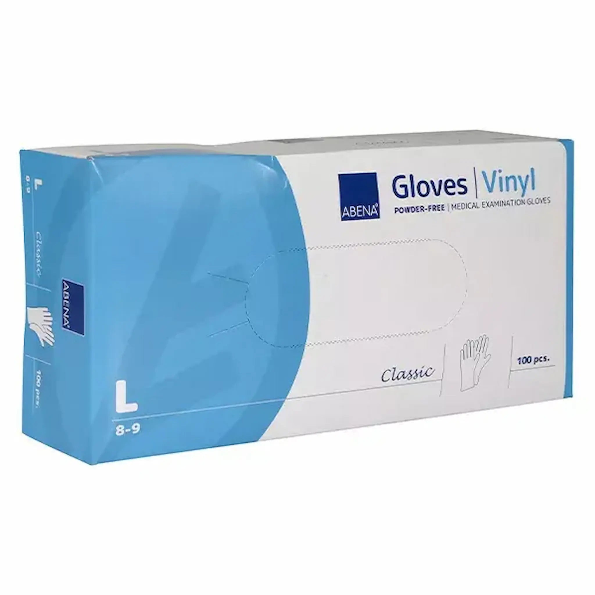 Gants d'examen vinyle sans poudre – Taille S M L XL – Abena-Frantex