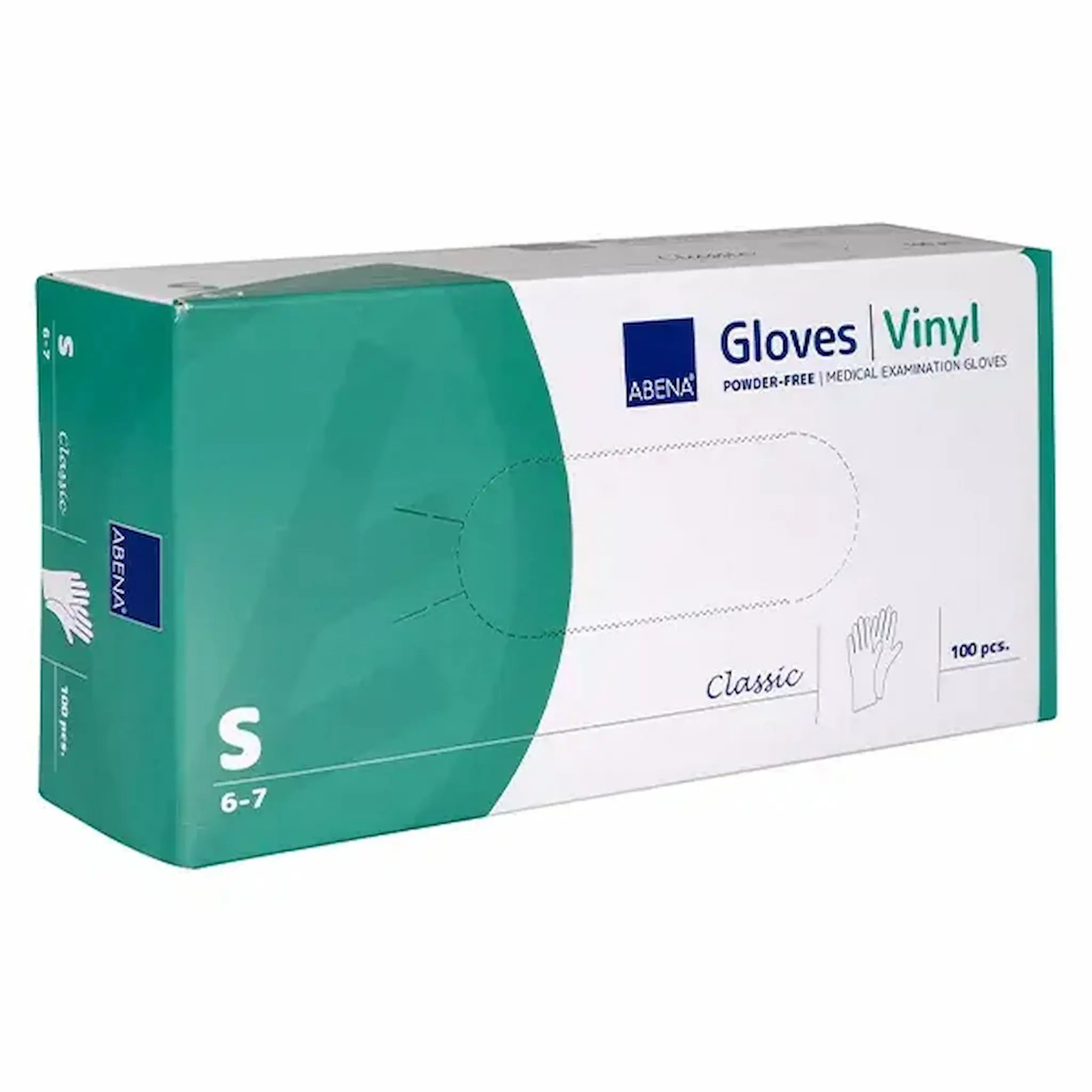 Gants d'examen vinyle sans poudre – Taille S M L XL – Abena-Frantex
