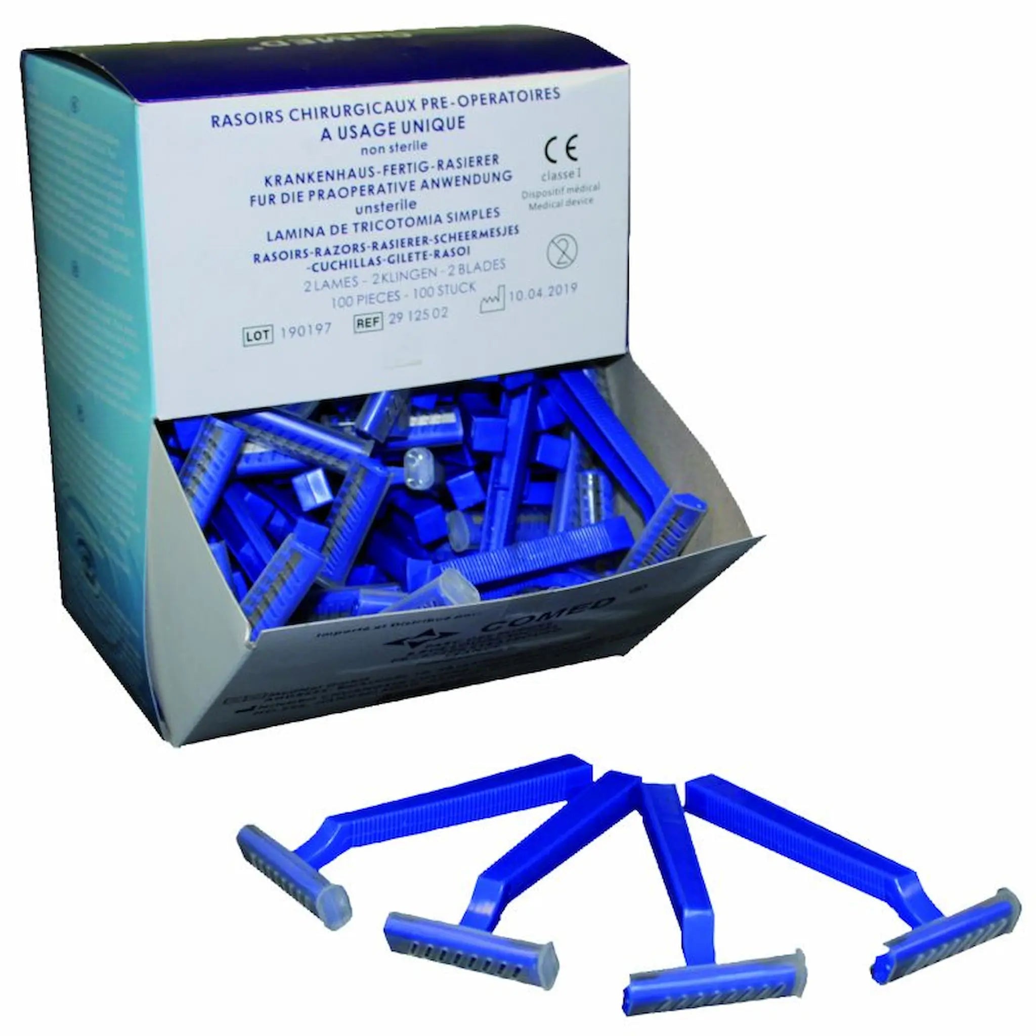 Rasoirs médicaux standards - 2 lames Comed (boite de 100)