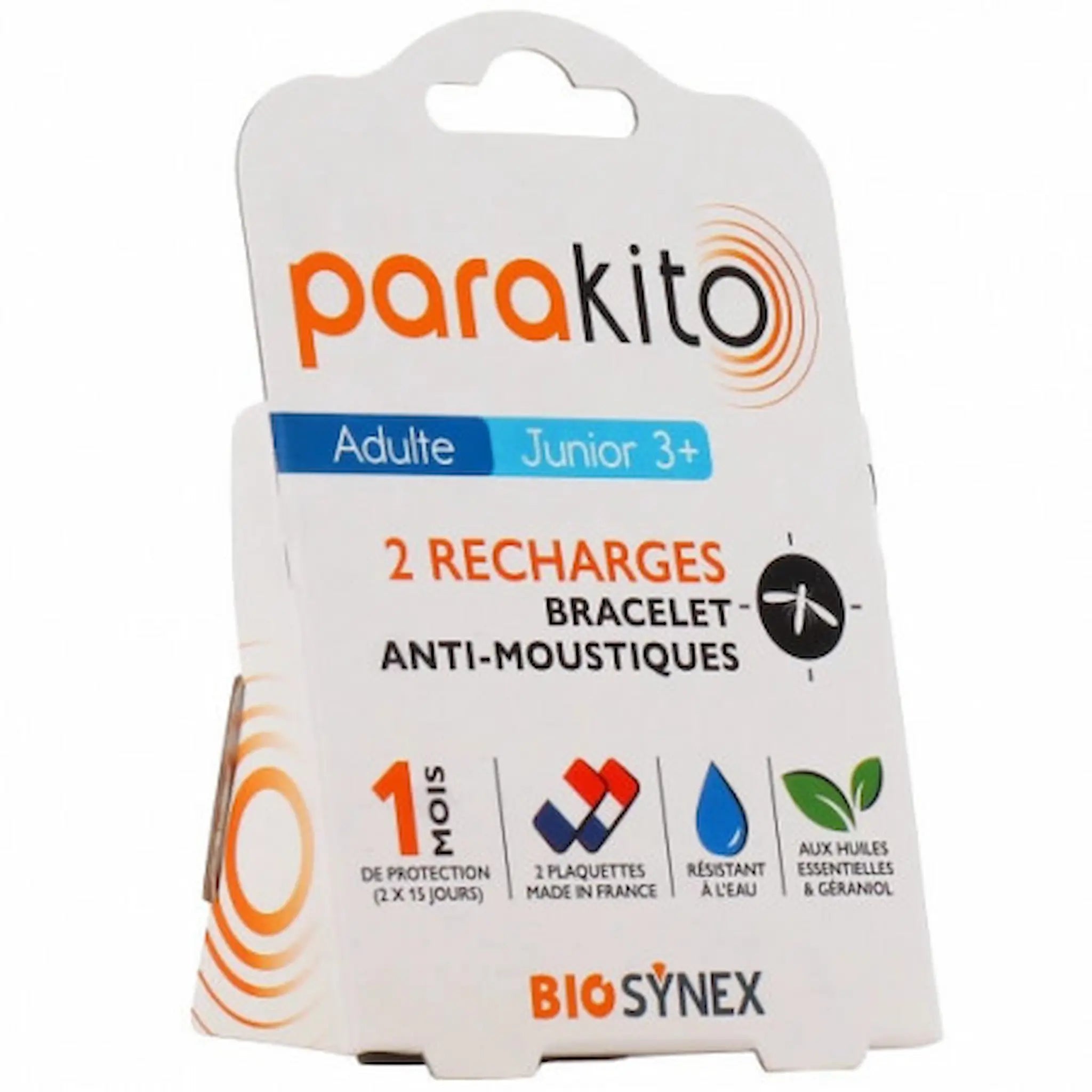 Recharges pour Bracelet Anti-Moustiques – Parakito – Adulte & Junior – Lot de 2
