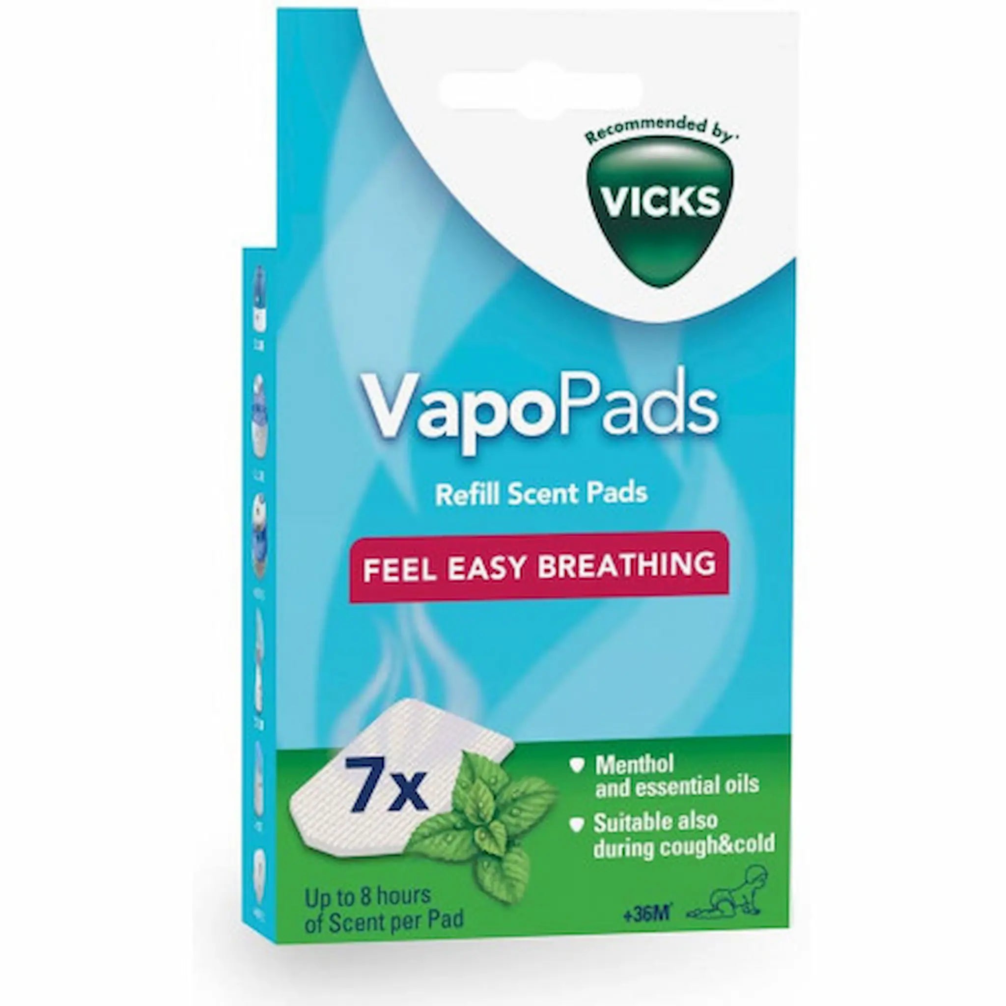 VICKS – Tablettes Parfumées aux Huiles Essentielles VapoPads – Menthol / Lavande