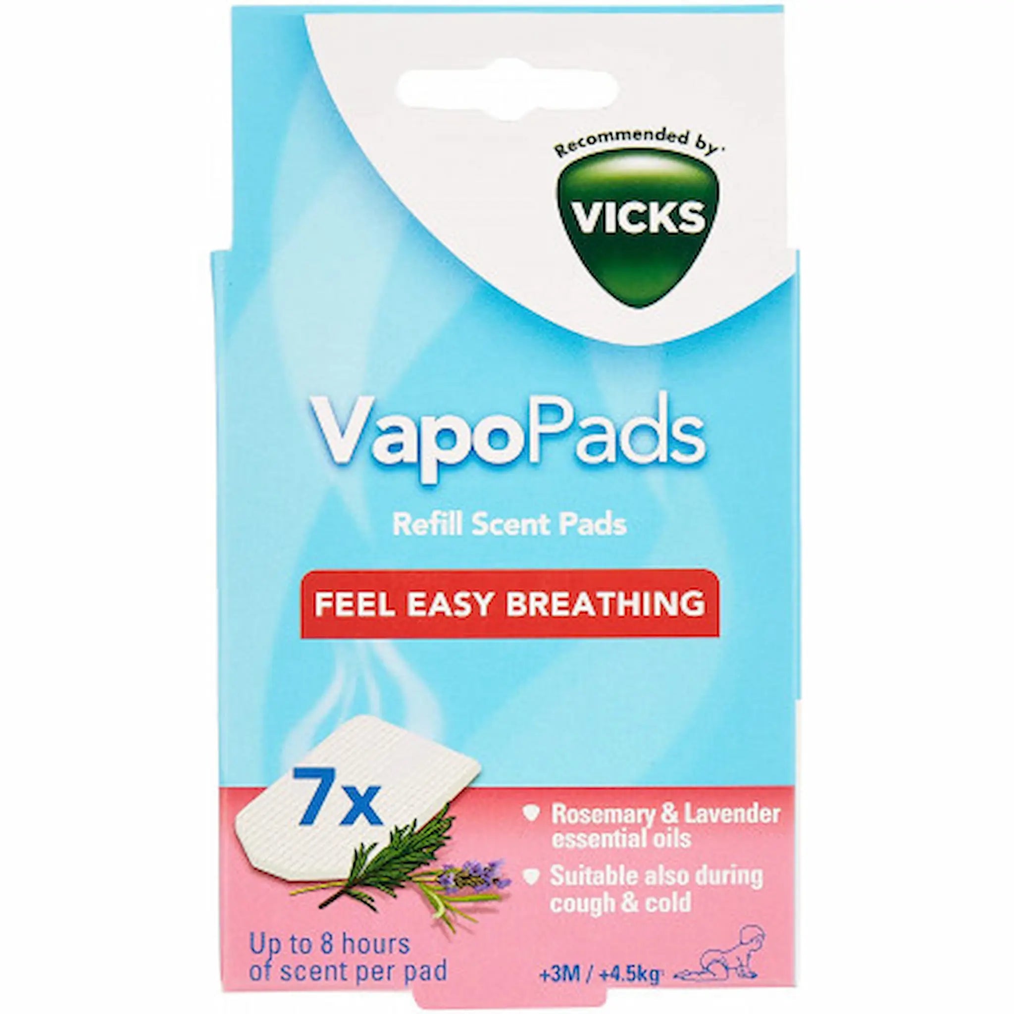 VICKS – Tablettes Parfumées aux Huiles Essentielles VapoPads – Menthol / Lavande