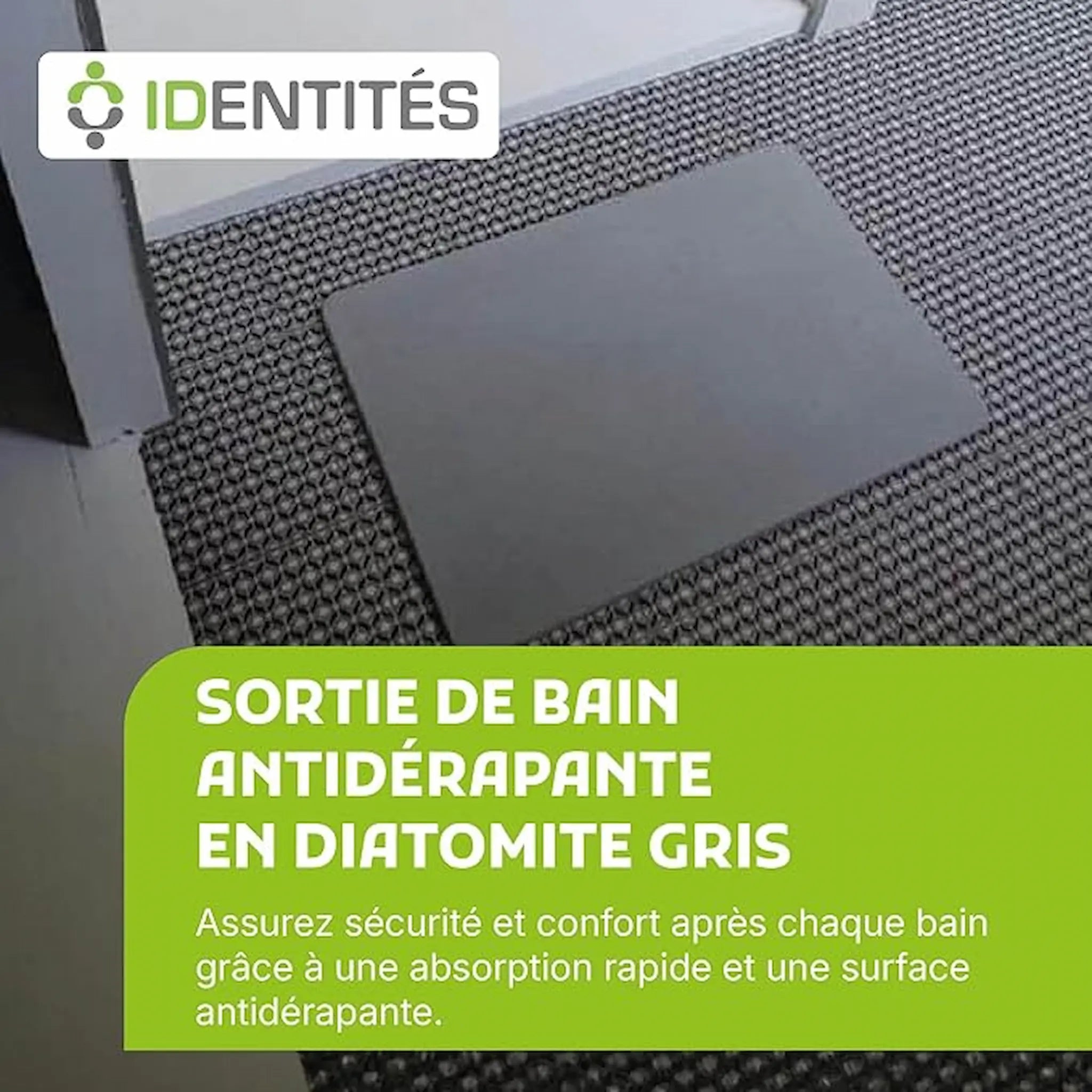 Tapis de bain en diatomite – Sèche‑pieds ultra‑absorbant